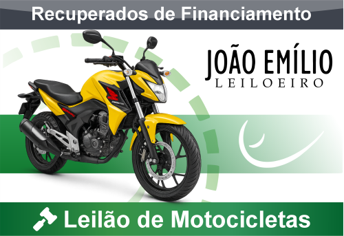 <center><big><b>LEILÃO de MOTOCICLETAS</b></center> <center></big>Recuperados de Financiamento<br>Bradesco </center>